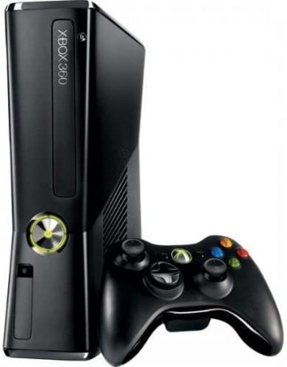 Picture of Xbox 360 Black Slim 250GB Console Set with Cable, Controller, and Power
